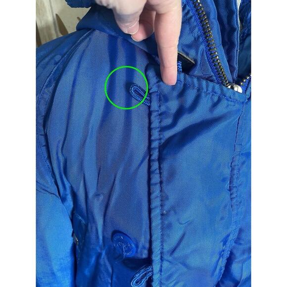Vintage Naf Naf Blue Street wear Jacket Oversized Button Zip Up Size Womens XL - Picture 7 of 13